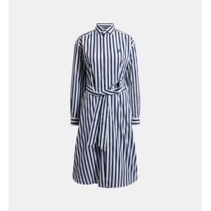 Ralph Lauren Robe chemise mi longue Ela imprimé rayé coton Bleu Polo - Couleur Bleu - Taille XL