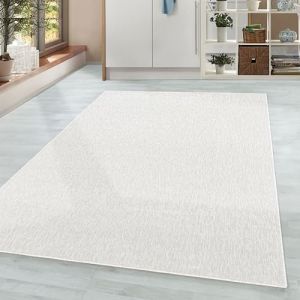 HomebyHome Tapis Salon Moderne Tapis Chambre Tapis Crème 60x100 cm - Tapis Poil Court Salle de Séjour Unicolore Concevoir Doux et Moelleux - Tapis Cuisine Enfant Moquette Coureur à Poils Ras