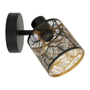 Applique murale - Lampe - Spot orientable - M&eacute;tal - Noir - 13,5x11x11 cm