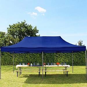 Intent24 Tente pliante tente pliable 3x6m - sans panneau de côté PROFESSIONAL toit 100% imperméable tente de jardin pavillon bleu.FR