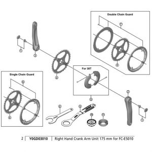 Shimano Steps E5010 Right 165 mm Black - Black - Taille 165 mm