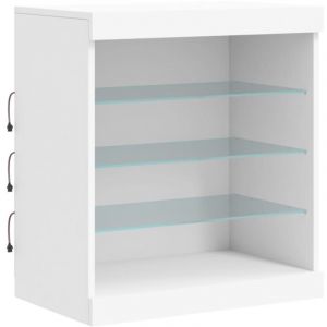 VidaXL Buffet avec lumières LED blanc 60,5x37x67 cm