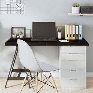 VidaXL Dessus de bureau gris foncé 120x40x4 cm bois chêne traité