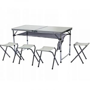 Oxford Table touristique avec 4 chaises valise pliable set de pêche étagère