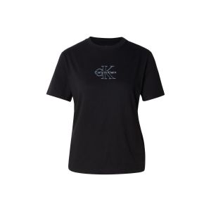 Calvin Klein T-Shirt Manches Courtes Femme Classic Fit Tee en Coton, Noir (Bla, S