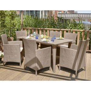 Allibert Chaises à dîner de jardin 2 pcs Iowa Cappuccino