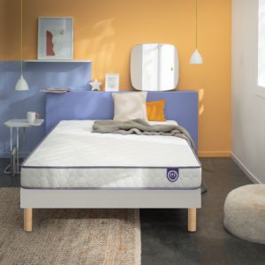 Merinos Ensemble Chill Bed - Mousse Haute Densité + Sommier Confort Ferme 180x200 avec 2 sommiers