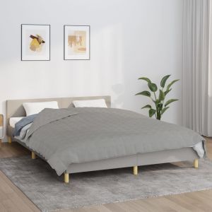 VidaXL Couverture lestée Gris 220x235 cm 11 kg Tissu