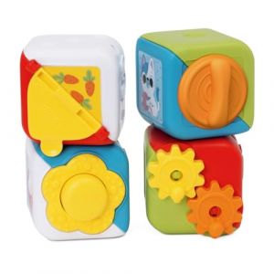 Chicco Lot de 4 Blocs colorés d'animaux à empiler pour Un Plaisir sensoriel, activités manuelles et logiques, Jouet pour Enfants, 10-36 Mois