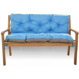 Setgarden - Coussin pour banc de jardin 150x50x40cm, coussin de jardin Bleu, coussin de banc de jardin, coussin de balançoire, coussin de banc