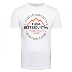 Best Mountain Tee Shirt Coton Basique Imprim&eacute; Textuel Homme