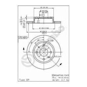 Brembo 2 Disques de frein 08.5211.10