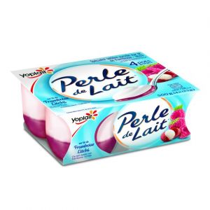 Yoplait Perle de lait framboise litchi