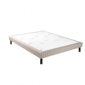 Epeda Sommier confort medium deco nature 100x200 Jean Gris Foncé - Blanc