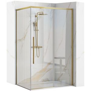 Réa Cabine de douche solar 80X100 brush gold