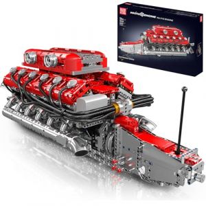 Moteur V12 Mould King 10169 Kit de Blocs de Construction Motoris&eacute;s avec Batterie