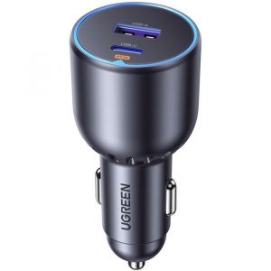 UGreen CHARGEUR VOITURE - 1 USB-C + 1 USB-A - 63W - GRIS