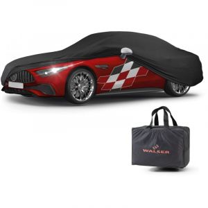 Walser Bâche d'intérieur pour Voiture Indoor Stretch Plus, Bâche Complet pour l'intérieur, étanche à la poussière L, Noir
