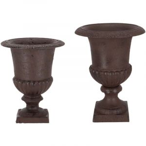 Esschert design Vase Médicis en fonte Lot de 2