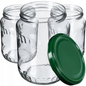 KADAX Lot de 48 bocaux à confiture 720 ml avec couvercles à visser - Verts
