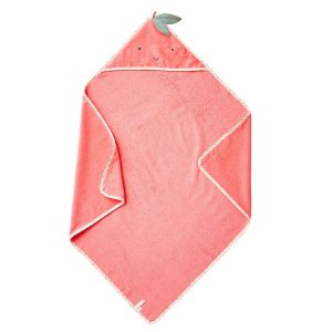 Vertbaudet Cape de Bain bébé Pommes d'amour Rose 100X100