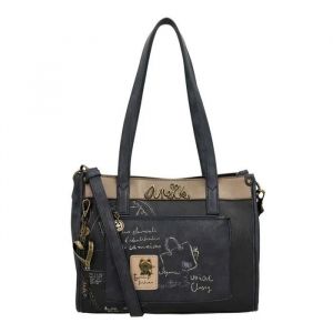 Anekke Sac à épaule bandoulière bleu foncé taupe pour femme - Boutique Shoulder Bag Multicolor 319505