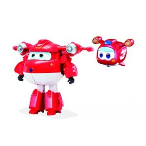 Image de SUPER WINGS TRANSFORMING JETT SUPERCHARGE + FIGURINE SUPER MINI JETT Avion Jouet Transformable Figurine Robot 12cm Jouet 3ans+