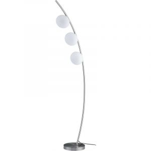 Image de Bobochic Lampadaire m&eacute;tal 3 boules verre G9 28W base diam&egrave;tre 25 cm chrome