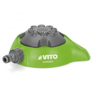 Vito Arroseur d'irrigation Jardin multijets 8 Fonctions Raccord Ø 19 / 25 mm Rayon 8m