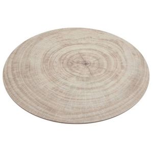 Ruedelafete Set de table Tronc rond photoprint en bois 38cm, clair