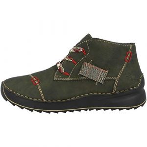 Image de Rieker 51534, Botte Tendance Femme, Vert 54, 37 EU