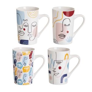 Image de Rétro Set de 4 mugs en céramique