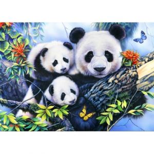 Bluebird Puzzle Panda Family
