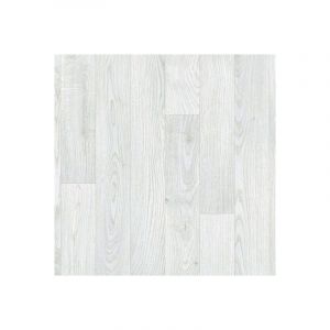 Décoweb Sol Vinyle Link - Imitation parquet blanc veinage gris - Rouleau de 3m x 2m