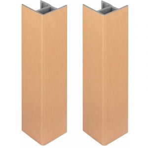 Cyclingcolors 2x jonction de plinthe 100mm bronze cuivre bross&eacute; angle angulaire coin cuisine Connecteur Pied meuble finition