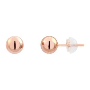 Cleor Boucles oreilles Puces en Or 375/1000 Rose Femme multicolor - Taille 36