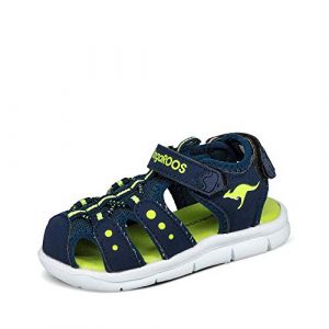 KangaROOS K-Mini, Sandales Mixte bébé - Bleu (DK Navy/Lime 4054) - 29 EU