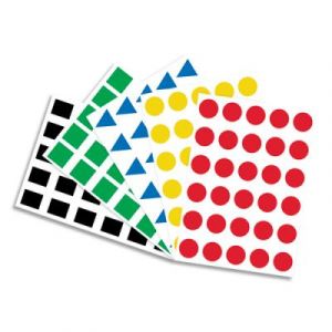 O Color O'COLOR Sachet de 40 planches A5 de gommettes A5. 1200 gommettes. 4 formes assorties, 5 couleurs.