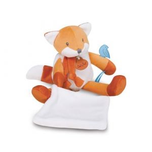 Babynat Pantin avec doudou ROMEO - 100% polyester - 23 cm - Orange