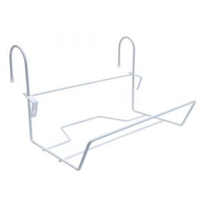 Support jardinière fil classique - 35x18 cm blanc