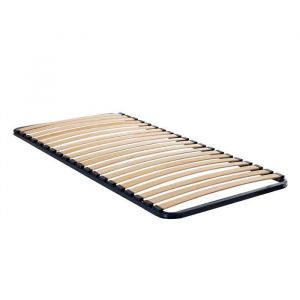 Terre de Nuit Cadre à lattes en métal hauteur 4 cm confort 110x190 - Bleu marine