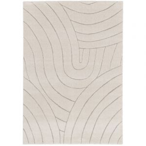 DRAWER Tapis contemporain à motif organique ecru 160x230 cm