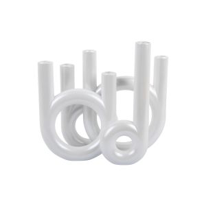Present time Bougeoir en verre Rings Large