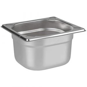 APS 81604 R&eacute;cipient GN 1/6, acier inoxydable R&eacute;cipient gastronorme, dimensions 175 x 160 mm/hauteur 100 mm/volume 1,6 litres