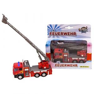 Van manen Kids Globe Feuerwehr Ladderwagen avec Lumière + Son