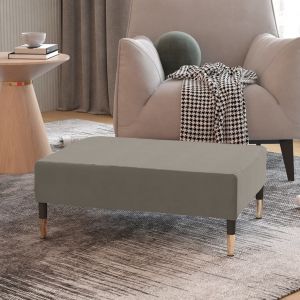 VidaXL Repose-pied Velours 78x56x32 cm Gris clair Gris clair