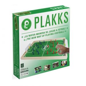 Image de PLAKKS | Jeu de Société de Football | De 3 à 99 Ans | 2 à 4 Joueurs | pour Les Enfants et Les Adultes | Jeu de Bois | Jeux Éducatifs et d'Adresse | Jeu Créatif | pour Toute la Famille | Mini Football