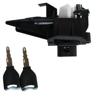 Barillet Serrure Poignée de Coffre AVEC Bouton Poussoir ET 2 clés compatible avec CLIO II Phase 1