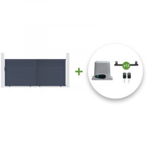 Casanoov - Portail coulissant motoris&eacute; 3m carpatia H.180cm + Motorisation ranger C300