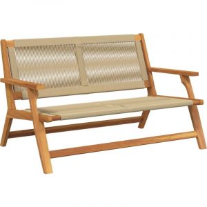 VidaXL Banc de jardin Beige 76x122x73 cm Bois massif d'acacia